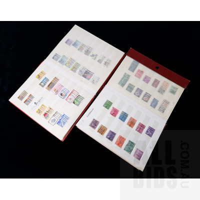 Two Stamp Books Including Stamps from: USA, India, New Zealand, Italy