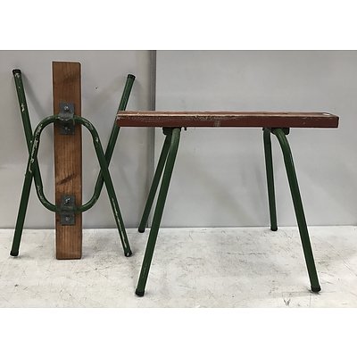 Pair Of Folding Saw Horse Stands