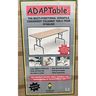 Adaptable Folding Trestle Tables -Lot Of Three