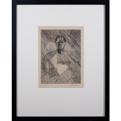 Jacques Villon (1875-1963, French), La Mere 1949, Etching, 24 x 18 cm