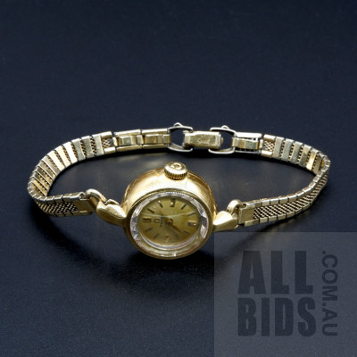 Ladies 14ct Yellow Gold Omega Watch