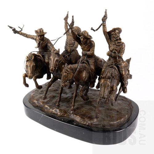 Frederic Remington (1861-1909), Coming Through the Rye, Bronze, Height: 34 cm including base