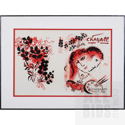 Marc Chagall (1887-1985, Russian/French), Lithographe III 1963, Lithograph, 35 x 52 cm (image size)