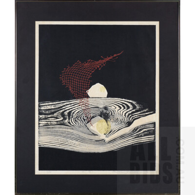 Reika Iwami (1927-2020 Japanese), Water Ripples 1976, Woodblock, 66 x 50 cm (image size)