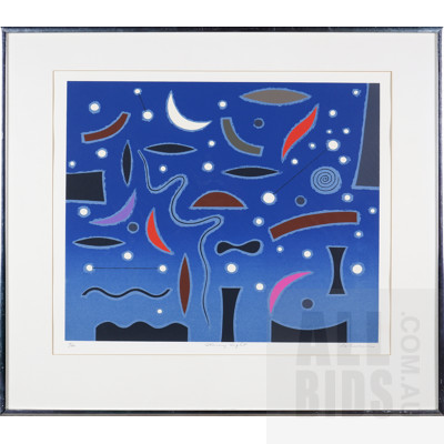John Coburn (1931-1986), Starry Night, Screenprint, 47 x 58 cm (image size)