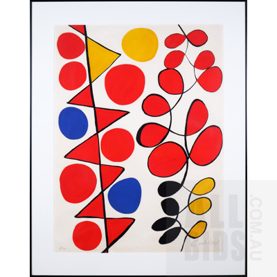 Alexander Calder (1898-1976, American), Composition c1970, Lithograph, 77 x 58 cm (image size)