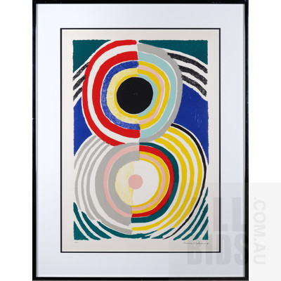 Sonia Delaunay (1885-1995, French), Cible c1970, Lithograph, 55 x 37 cm (image size)