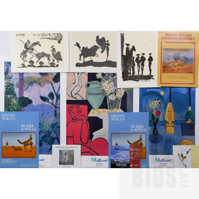A Group of Unframed Exhibition Posters and Brochures Including Nolan, Matisse & Picasso