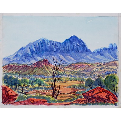 Hilary Wirri (born 1959), Central Australian Landscape, Watercolour, 24.5 x 31.5cm