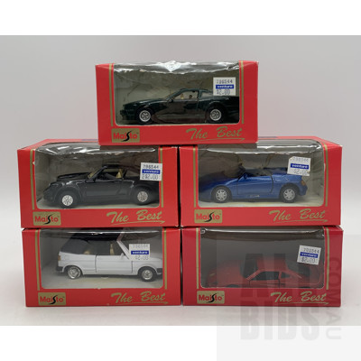 Five Maisto Trophy 1:43 Diecast Models with Original Boxes (5)