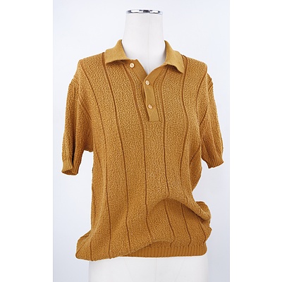 Vintage Classic Knit Polo Top