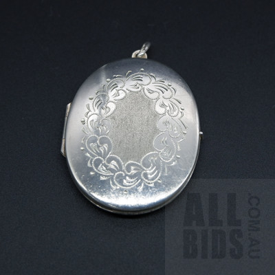 Engraved Sterling Silver Locket