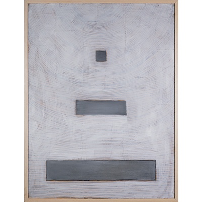 Christopher Snee (born 1957), Untitled (White Background 1990, Oil, Graphite and Paper on Canvas, 100 x 75 cm