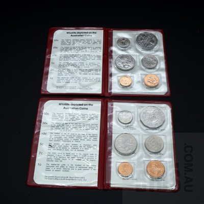 Two 1983 RAM Red Wallet Uncirculated Coins Sets