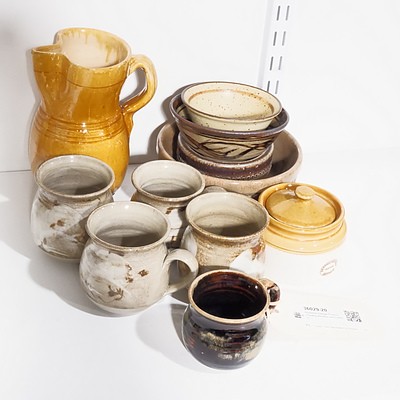 Assorted Vintage Pottery including Bendigo and Lismore