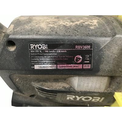 Ryobi 36V Blower Vac