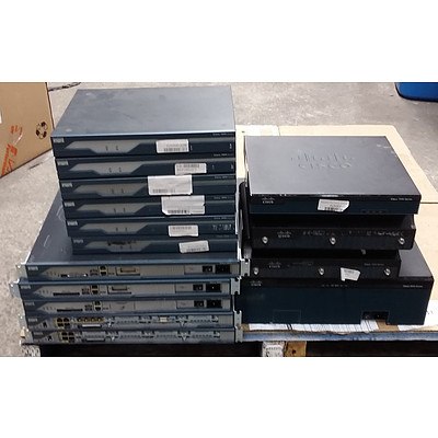 Assorted Cisco Integrated Services Routers - Lot of 15