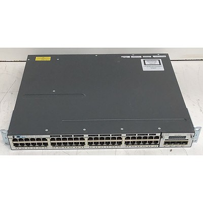Cisco (WS-C3750X-48P-S V02) Catalyst 3750-X Series POE+ 48-Port Managed Gigabit Ethernet Switch