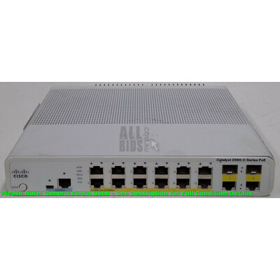 Cisco (WS-C2960C-12PC-L V01) Catalyst 2960-C Series PoE 12 Port Managed Fast Ethernet Switch