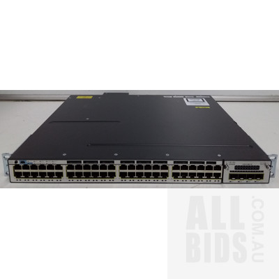 Cisco (WS-C3750X-48PF-S V03) Catalyst 3750-X Series POE+ 48 Port Stackable Gigabit Ethernet Switch