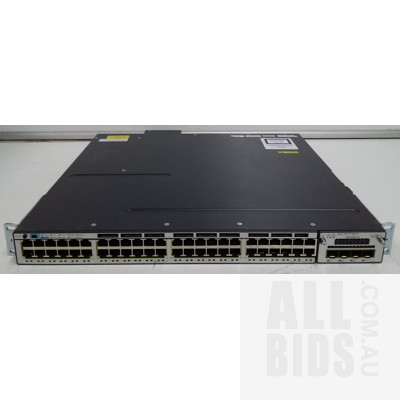 Cisco (WS-C3750X-48PF-S V05) Catalyst 3750-X Series POE+ 48 Port Stackable Gigabit Ethernet Switch