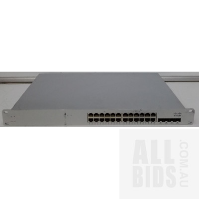 Cisco (MS220-24) Meraki Cloud Managed PoE+ 24 Port Gigabit Ethernet Switch