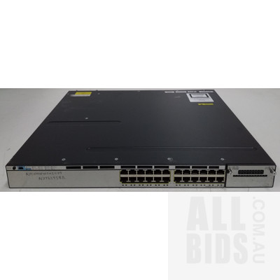 Cisco (WS-C3750X-24P-S) Catalyst 3750-X Series PoE+ 24-Port Managed Gigabit Ethernet Switch