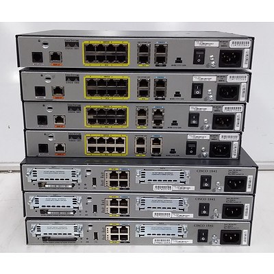 Cisco Systems 1800 Series Routers - Lot of 7