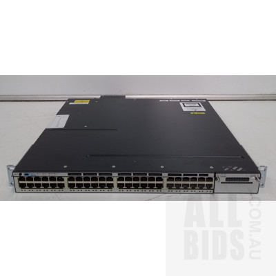 Cisco (WS-C3750X-48PF-S V06) Catalyst 3750-X Series POE+ 48 Port Stackable Gigabit Ethernet Switch