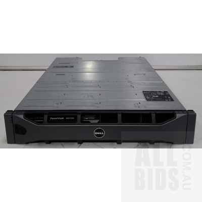Dell PowerVault MD1200 12 Bay Hard Drive Array (2.7TB Installed) with Two 6Gbps Controller Modules