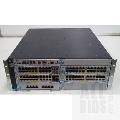 HP (J9850A) E5406R zl Switch with Gigabit PoE+ and 10GB SFP+ Moudels