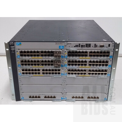 HP (J8698A) E5412 zl Switch with Gigabit PoE+ and 10GB Moudels