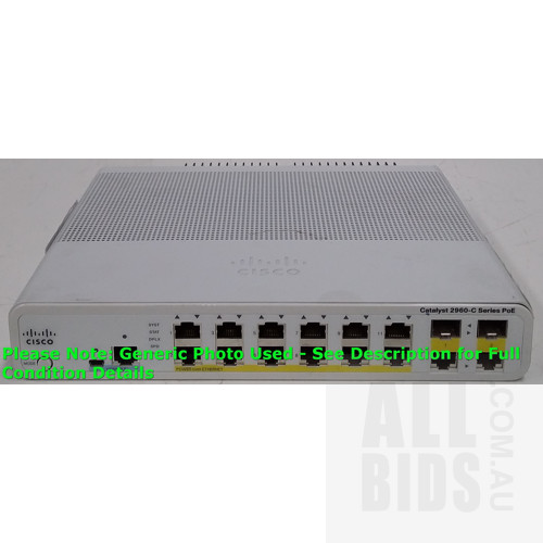 Cisco (WS-C2960C-12PC-L V01) Catalyst 2960-C Series PoE 12 Port Managed Fast Ethernet Switch