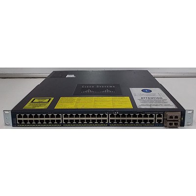 Cisco Catalyst (WS-C4948-10GE-S V7) 4948-10GE 48-Port Managed Gigabit Ethernet Switch