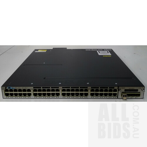Cisco (WS-C3750X-48PF-S V07) Catalyst 3750-X Series POE+ 48 Port Stackable Gigabit Ethernet Switch