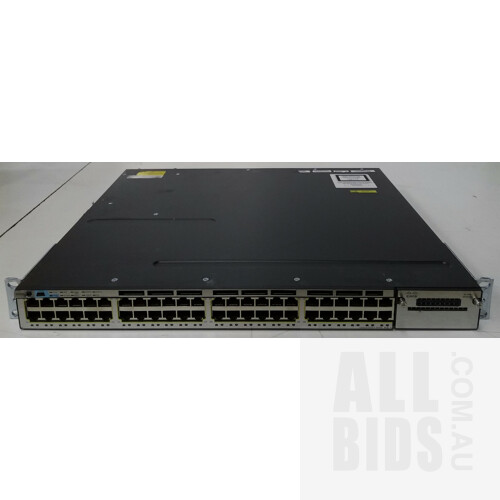 Cisco (WS-C3750X-48P-S V07) Catalyst 3750-X Series POE+ 48-Port Managed Gigabit Ethernet Switch
