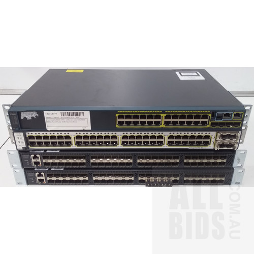 Assorted Cisco Gigabit & SFP Switches - Lot of Four