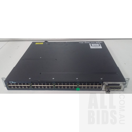 Cisco (WS-C3750X-48T-S) Catalyst 3750-x Series 48 Port Gigabit Ethernet Multilayer Switch