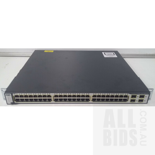 Cisco (WS-C3750G-48PS-S) Catalyst 3750G Series PoE-48 48 Port Gigabit Ethernet Multilayer PoE Switch