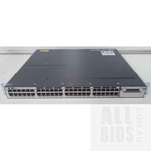 Cisco (WS-C3750X-48P-S) Catalyst 3750-X Series PoE+ 48-Port Managed Gigabit Ethernet Switch
