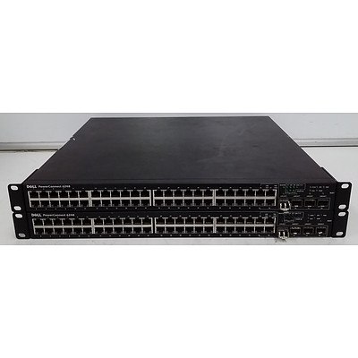 Dell (6248) PowerConnect 48 Port Managed Gigabit Ethernet Switch - Lot of 2