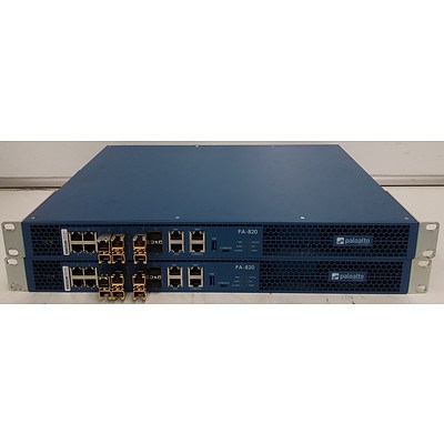 Palo Alto Networks PA-820 Firewall Security Appliance - Lot of 2