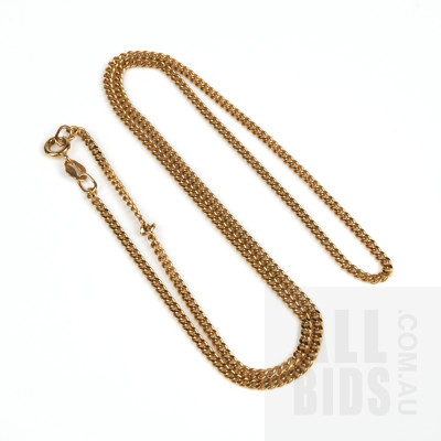 9ct Yellow Gold Curb Link Chain, 5.7g