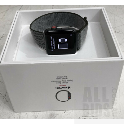 Apple Watch (A1891) Series 3 42mm Space Gray AI (GPS + Cellular)