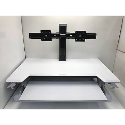 Ergotron Sit-Stand Desk Add On With Twin Monitor Arms