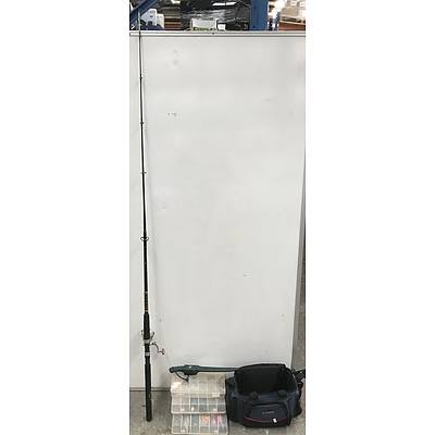 Penn 7.8 Foot Fishing Rod With Reel and Accessories