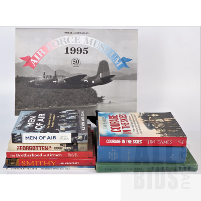 Nine Volumes and 1995 Calendar Relating to The RAAF Including Smithy by Ian Macersey, The Forgotten Few by Doug Hurst and More