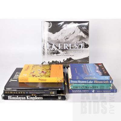 Nine Books Relating to Tibet, Bhutan and Himalaya Including Nanda Devi by Hugh Thompson, From Heaven Lake by Vikram Seth and More