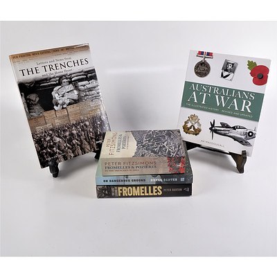 Quantity of Five First Edition Books Relating to Australias Involvement in WW1 Including Signed First Edition Peter Barton The Lost Legion of Fromelles and More