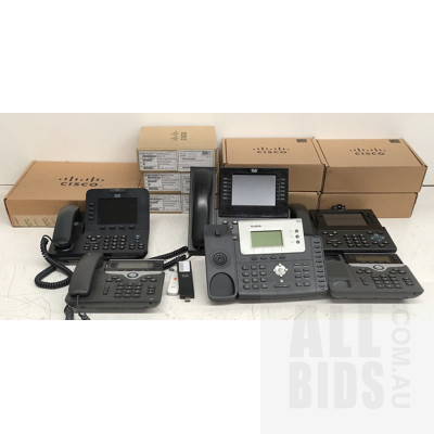 Bulk Lot of Assorted Cisco, Yealink & Polycom IP Office Phones and SoundStations